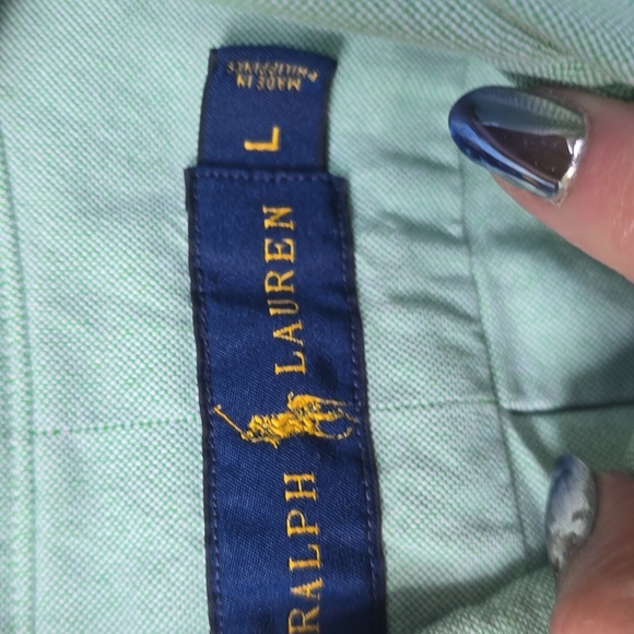 Polo Ralph Lauren Mint Green Button-down Shirt Large - Picture 8 of 12